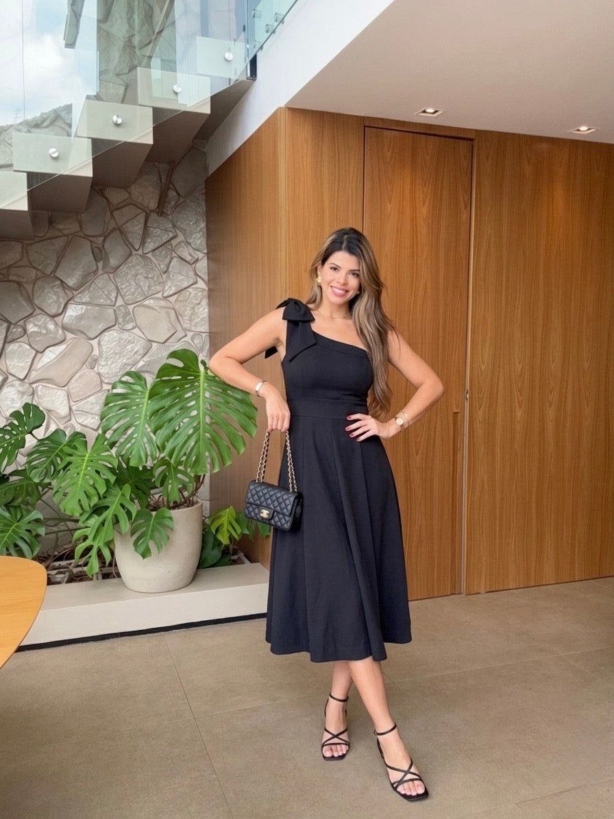 Vestido Midi Com Laço Lisboa