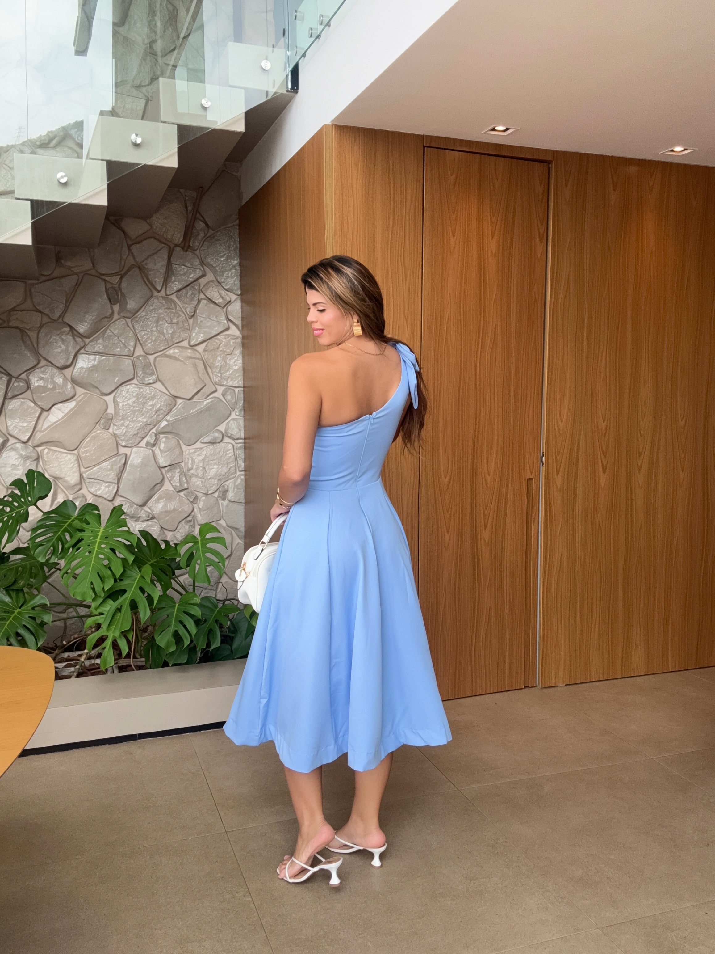 Vestido Midi Com Laço Lisboa