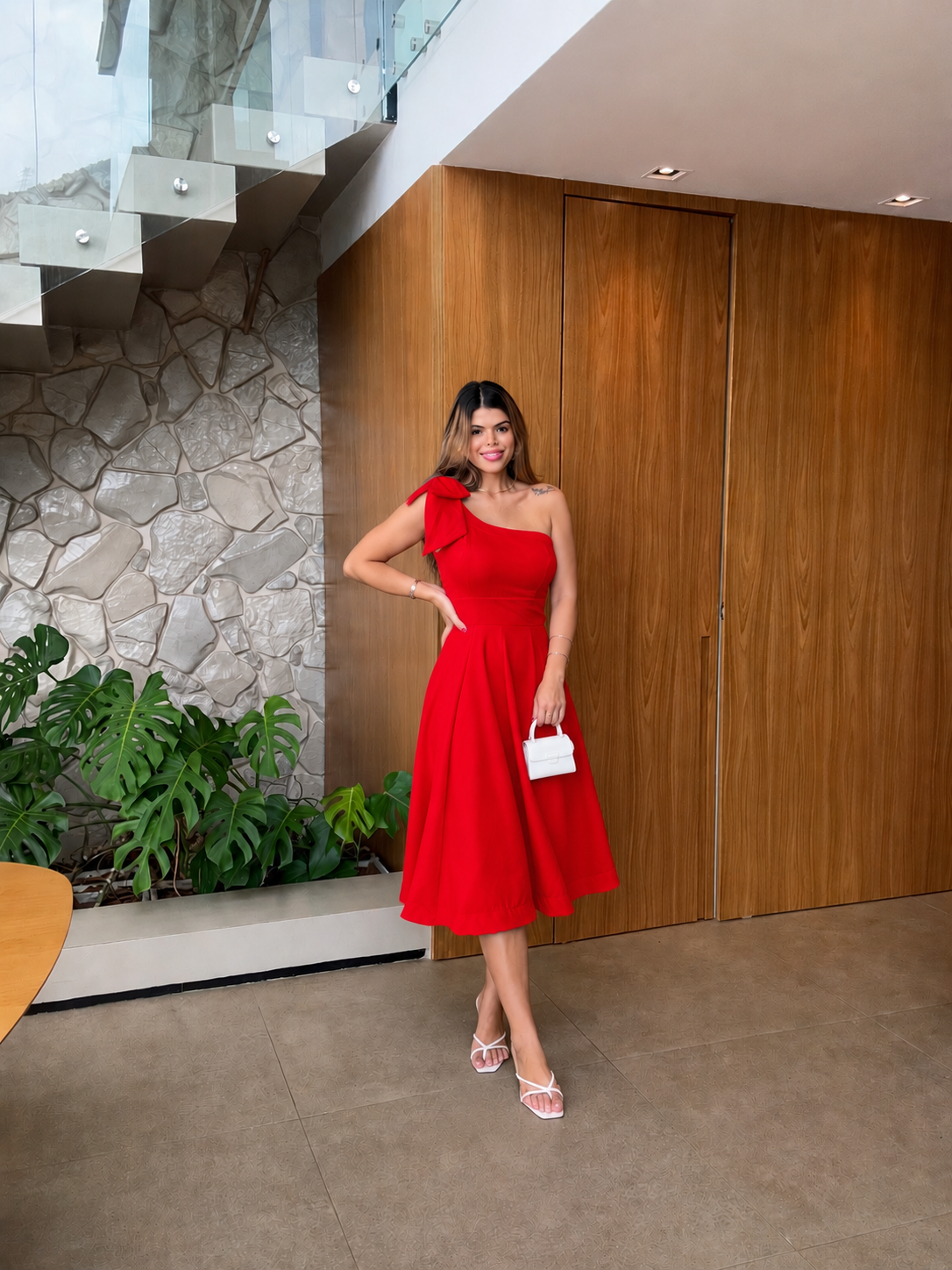 Vestido Midi Com Laço Lisboa