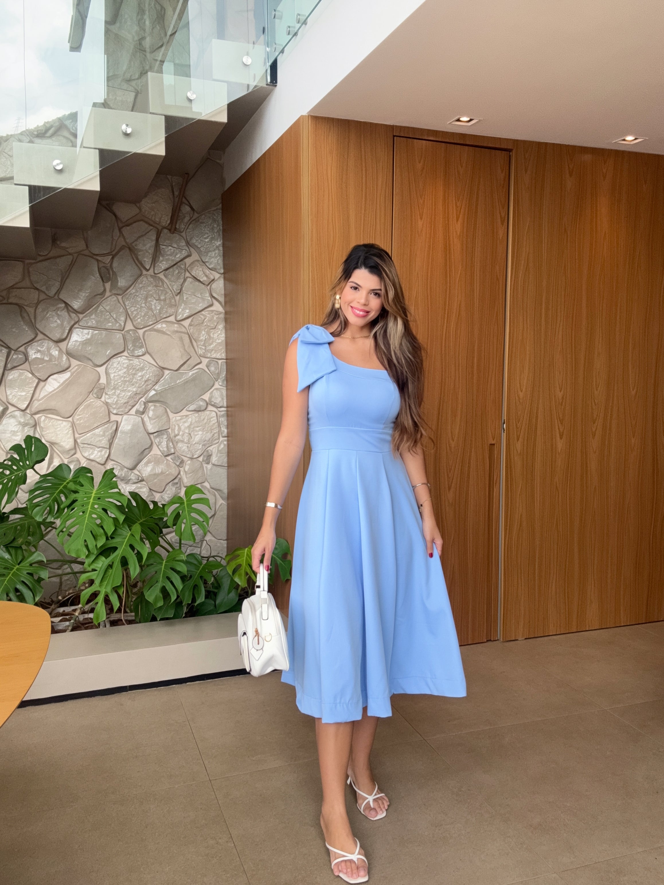 Vestido Midi Com Laço Lisboa