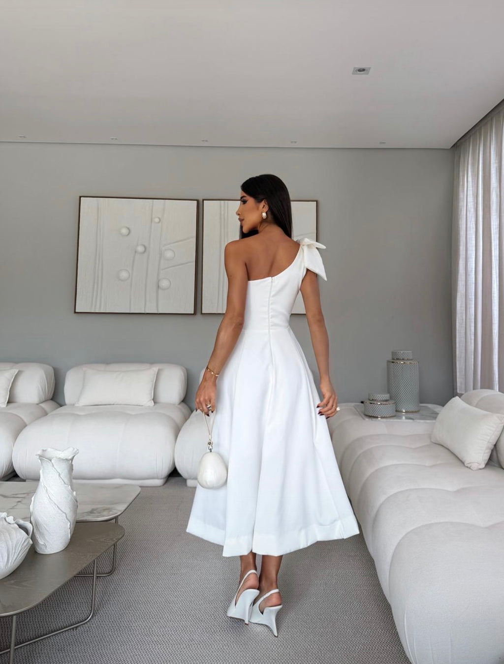 Vestido Midi Com Laço Lisboa