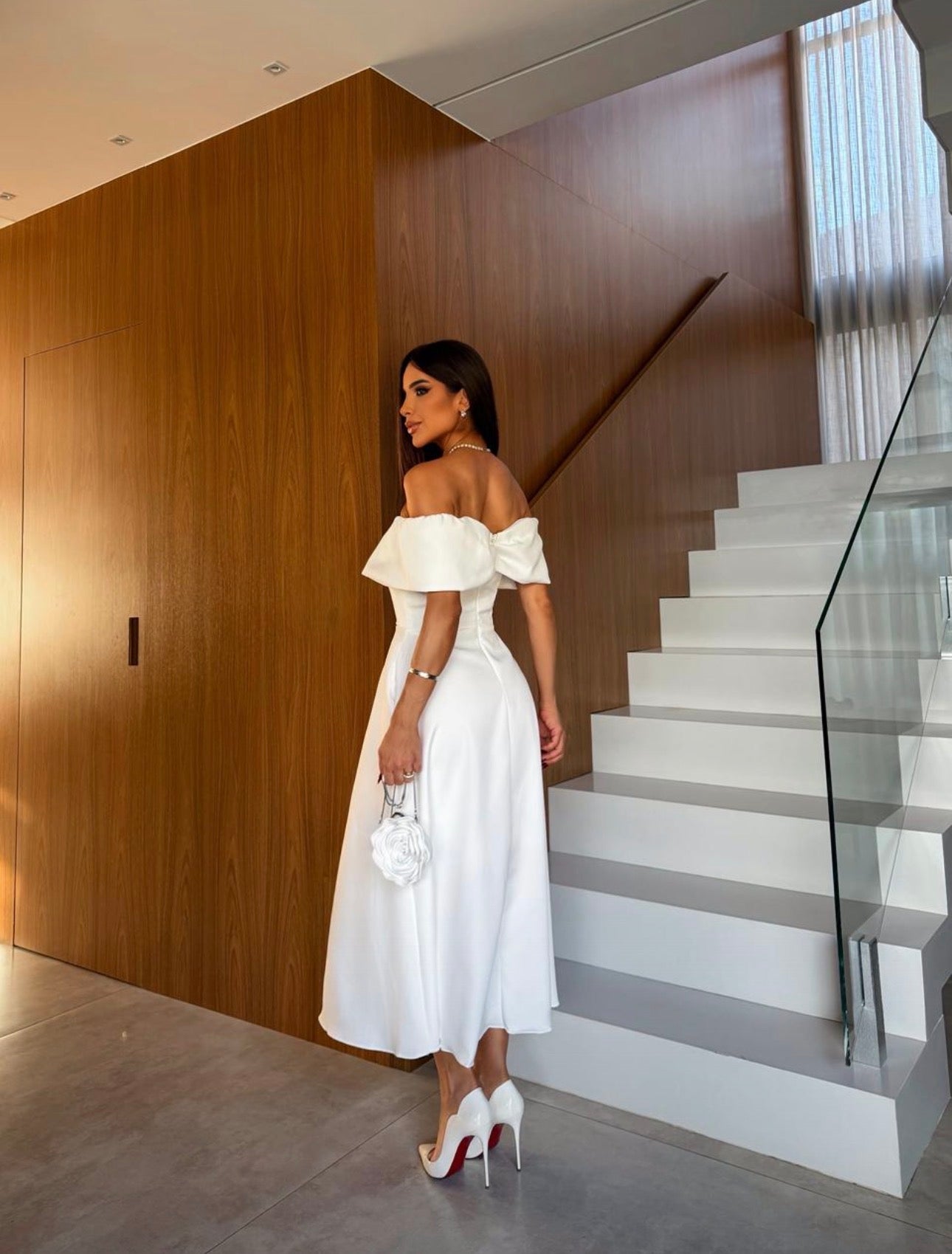 Vestido Midi Ombro a Ombro Veneza