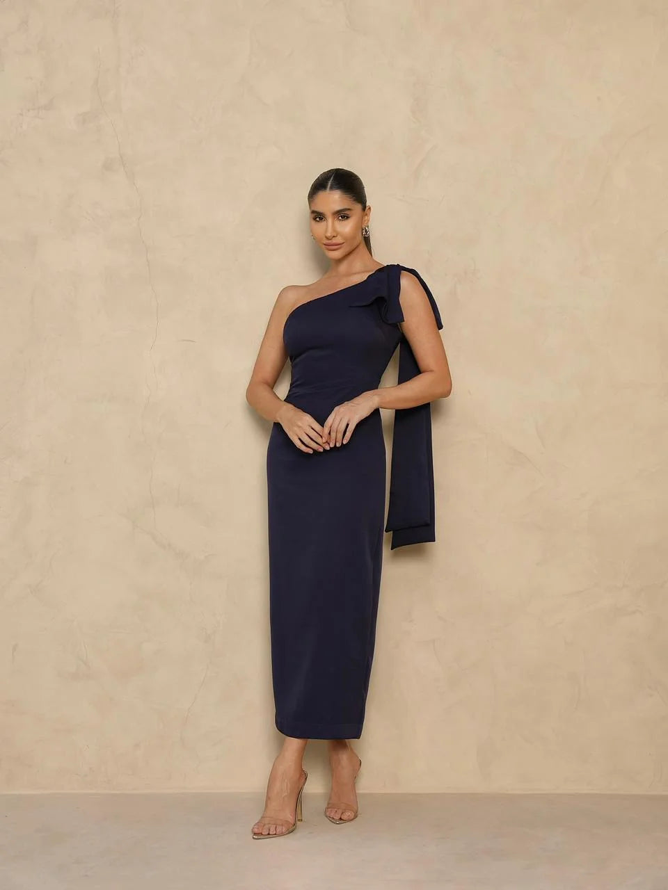 Vestido Midi Nula Manga em Alfaiataria Romenia