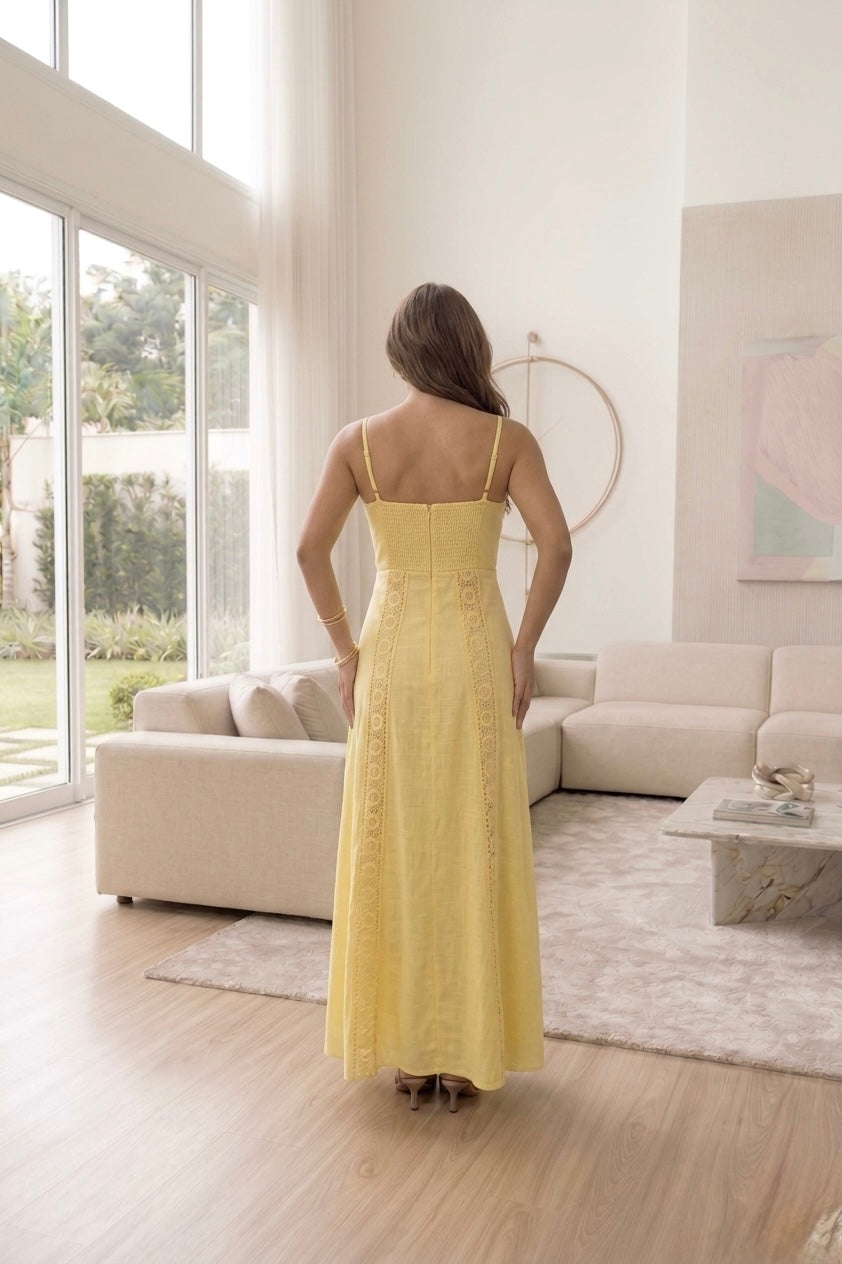 Vestido Longo com Renda Salvador