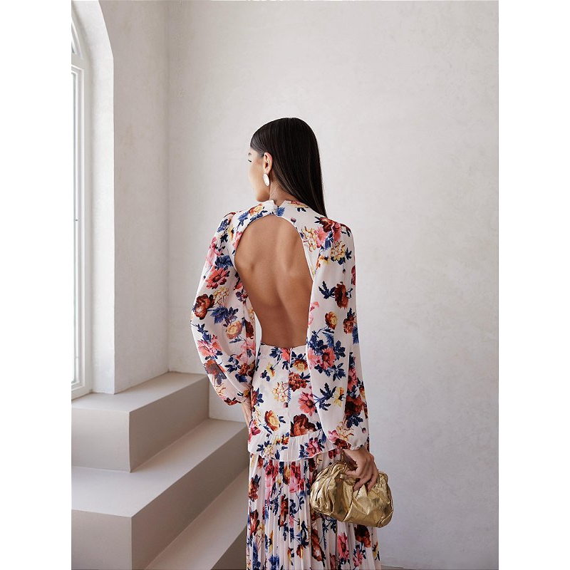 Vestido Longo com Manga Longa Munique
