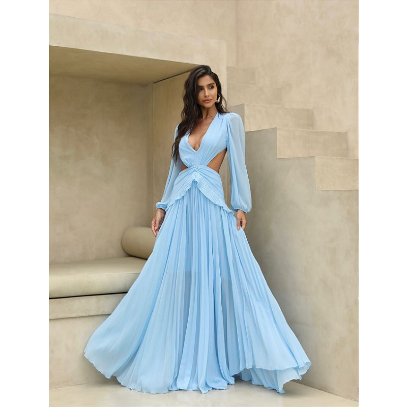 Vestido Longo com Manga Longa Munique