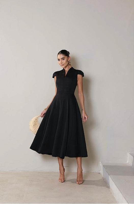 Vestido Midi Alfaiataria Verena