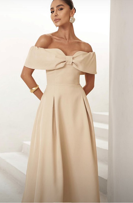 Vestido Midi Ombro a Ombro Veneza