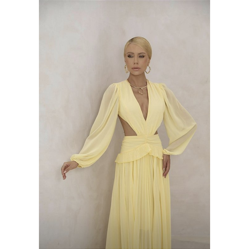 Vestido Longo com Manga Longa Munique