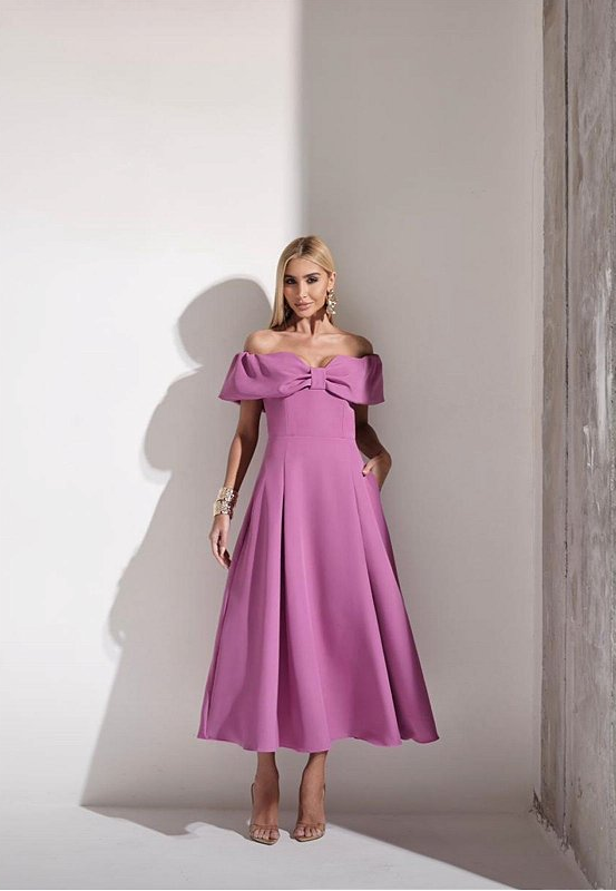 Vestido Midi Ombro a Ombro Veneza