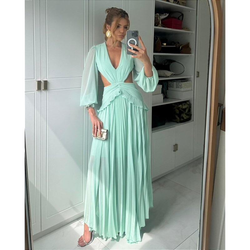 Vestido Longo com Manga Longa Munique